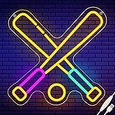 Baseball Neon Sign, Wootfairy Led Sport Neon Signs for Wall Decor, Dimmable Neon Light for Man Cave & Game Room Decor, Bedroom, Bar Club, Sports decor for Men, Teens