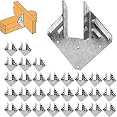 CNQLIS 18-Gauge Hurricane Ties,Heavy Duty Electrogalvanizing Joist Hangers,1.2mm Fit 2X Truss to Rafter Connector, for Roofin