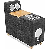 Brelice Modular Sofa Console with Wireless Charging & Bluetooth Speaker - All-in-One Armrest Organizer with Wired Charging, Storage Tray, Volume Control for Sectional Couch, Living Room