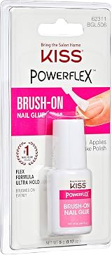 KISS Powerflex Brush-On Nail Glue, Ultra Hold False Nails, Repairs Breaks view 5