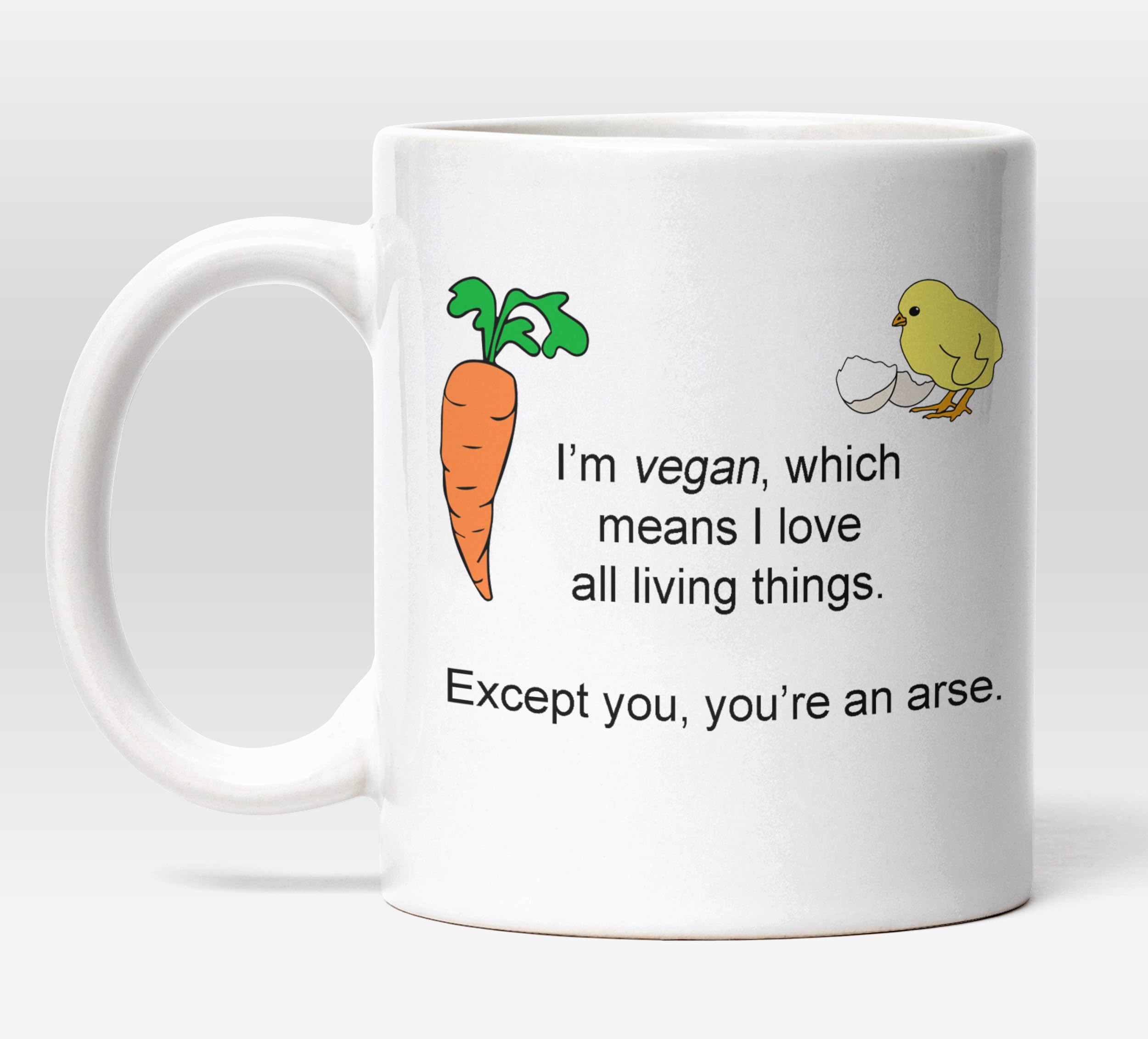 I'm Vegan - I Love All Living Things Except You - Funny Novelty Tea/Coffee Mug