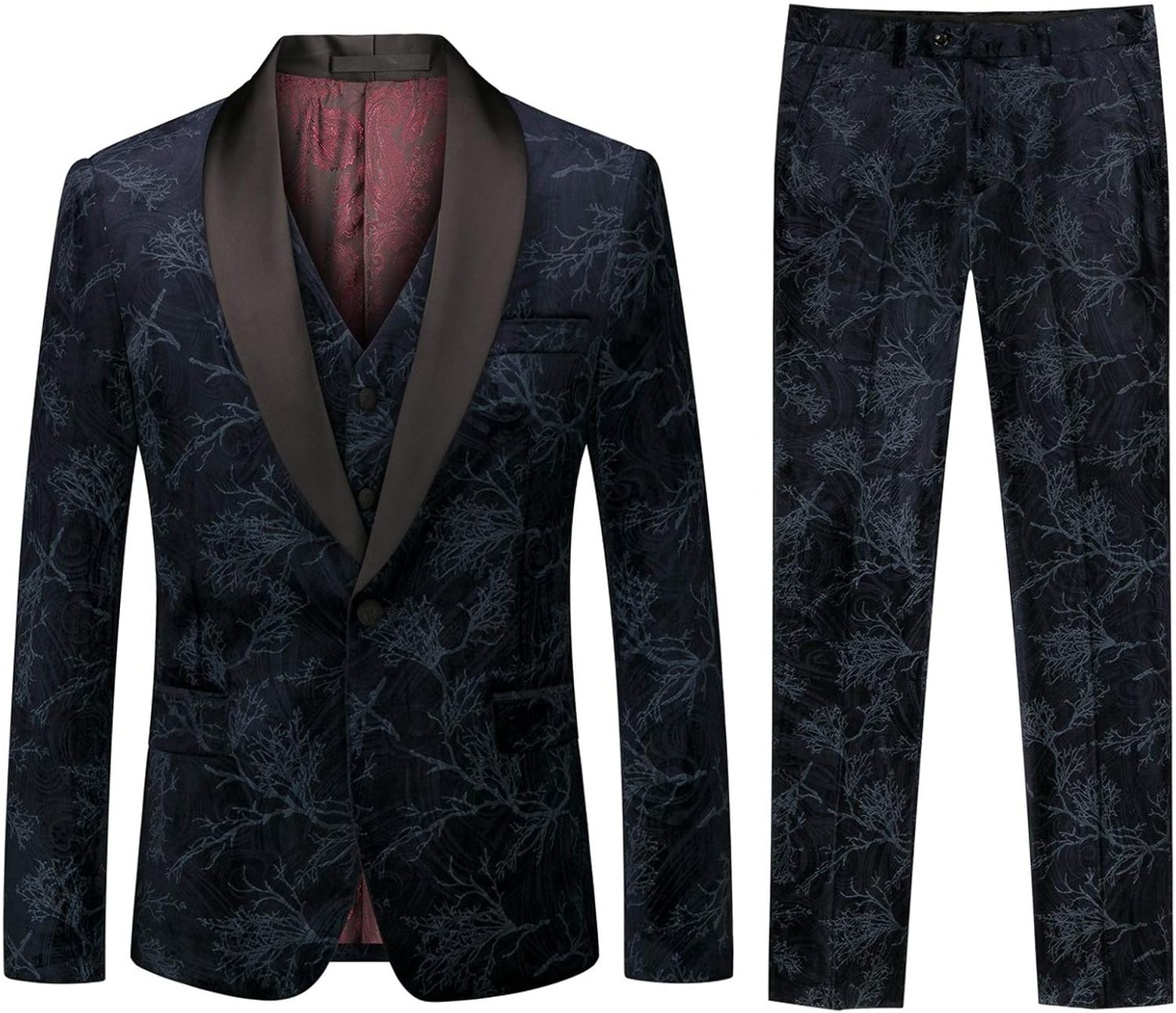 Tuta Uomo Osheoiso 2 Pezzi Velluto - Felpa Con Zip E Pantaloni