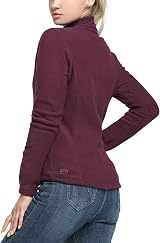33,000ft Womens Lightweight Fleece Jacket Full Zip Red XS view 2