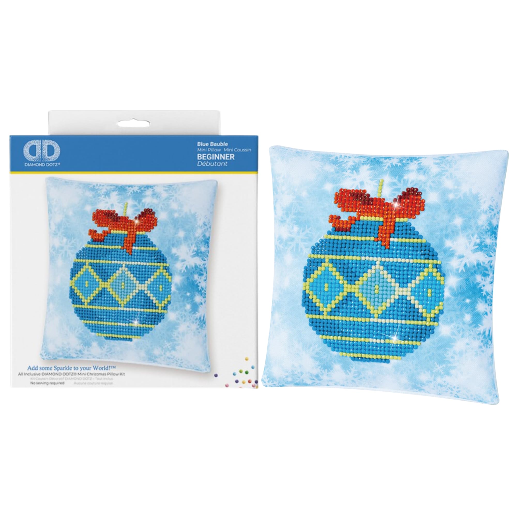 DIAMOND DOTZ DPP2 Kits, Canvas, Blue Bauble, 18 x 18cm — image 1