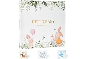 SOBER DOLPHIN Memory Book for Baby Boy and Girl，First 5 Year Record Baby Memory Book for New Parents, Baby Scrapbook Baby Milestone Book to Record Every Event from Birth to Age 5, Baby Journal (Style 2)