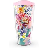 Tervis CreativeIngrid Aura Made in USA Double Walled Insulated Tumbler Travel Cup Keeps Drinks Cold & Hot, 24oz, Classic