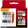 Canon 225 Ink 5-Pack Compatible Ink Combo Set For Canon Pixma MG5522, MG5500, MG5620, MX922 & More Canon 251 Cyan - Foto 12
