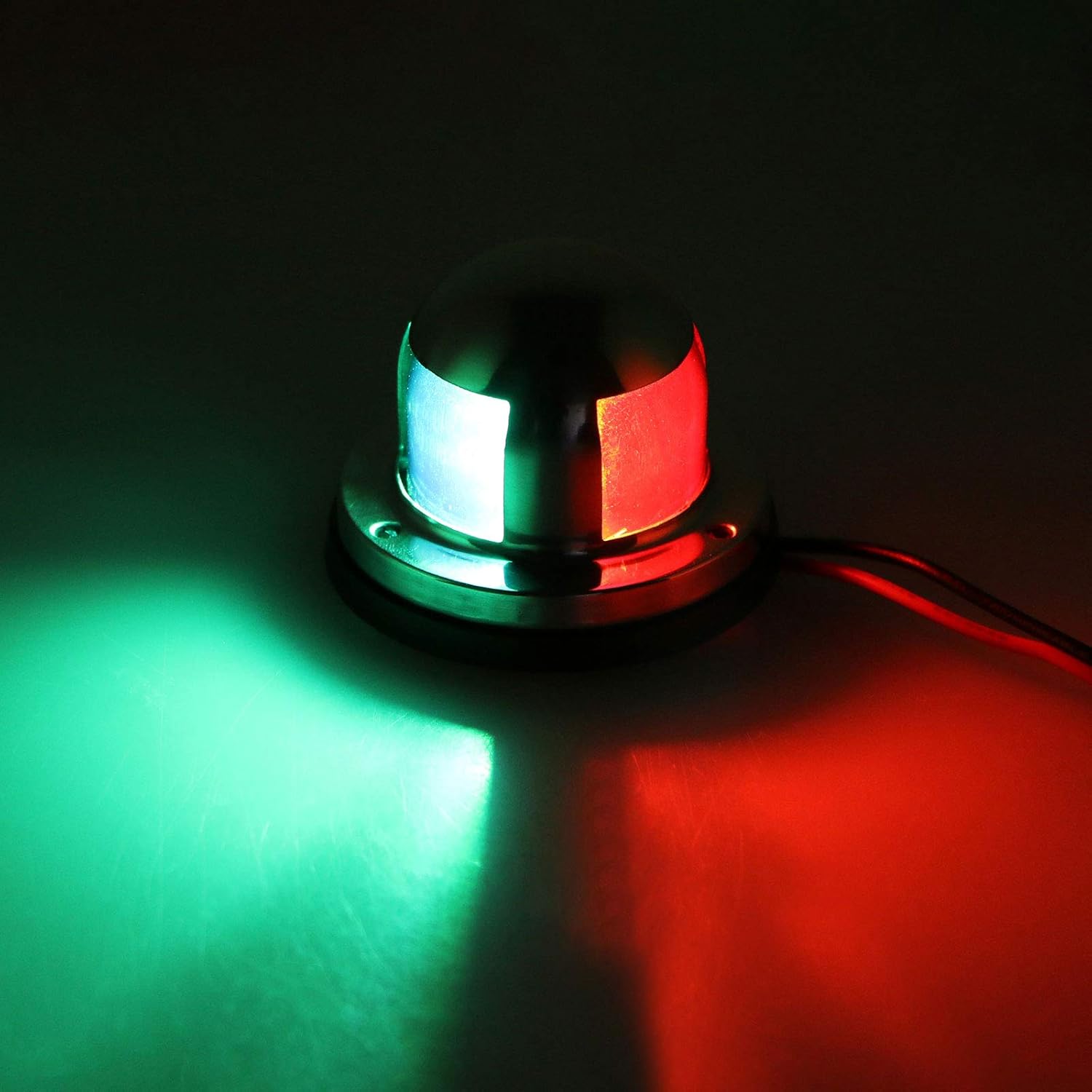 Linkstyle 12v Marine LED Boat Navigation Lights, Waterproof Marine Navigation Lamp Marine Boat Bow Lights with Red and Green LED for Boat Pontoon Yacht Skeeter[Stainless Steel Shell] : Sports & Outdoors