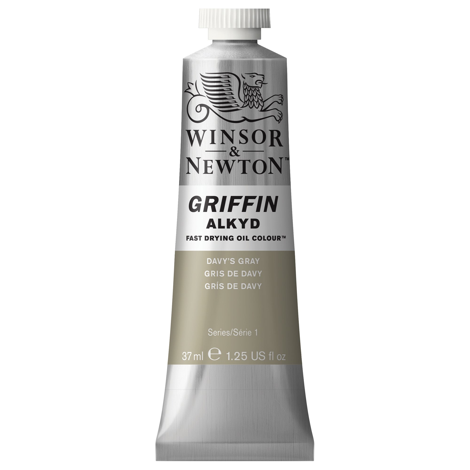 Winsor & Newton Griffin 37ml Alkyd Fast Drying Oil Colour Tube - Davy's Gray