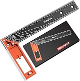 Preciva 12 Inch Carpenter Square Tool 300mm Combination Square Stainless Steel