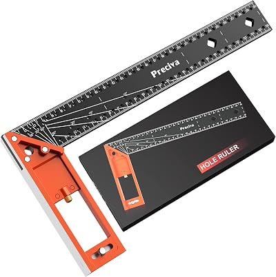 Preciva 12 Inch Carpenter Square Tool 300mm Combination Square Stainless Steel