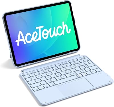 Inateck Ultralight Keyboard Case with Touchpad for iPad 11 inch Blue UK Layout