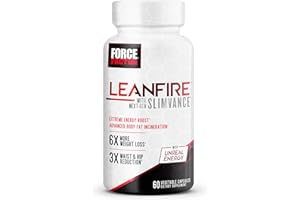 FORCE FACTOR LeanFire with Next-Gen SLIMVANCE Advanced Thermogenic Fat Burner for Weight Loss with B Vitamins and Capsimax to Boost Metabolism, Increase Energy, and Enhance Focus, 60 Capsules