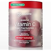 Haroutine Liposomal Vitamin C Sugar-Free Gummies - 500mg, 60 Gummies, 30 Servings, Immunity Booster, Collagen Support, Antioxidant, Eco-Friendly Jar- Strawberry Guava Flavor