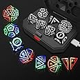 EXCECAR Rechargable DND Dice Set, Light Up Dice, 7 PCS Glowing Balanced LED Dice Electronic Dices, D&D Dice, Polyhedral Dice Set RPG Role Playing Table Game