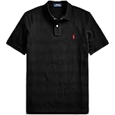 POLO RALPH LAUREN Men's Classic Fit Mesh Pony Logo Polo Shirt (XL, NewBlack)
