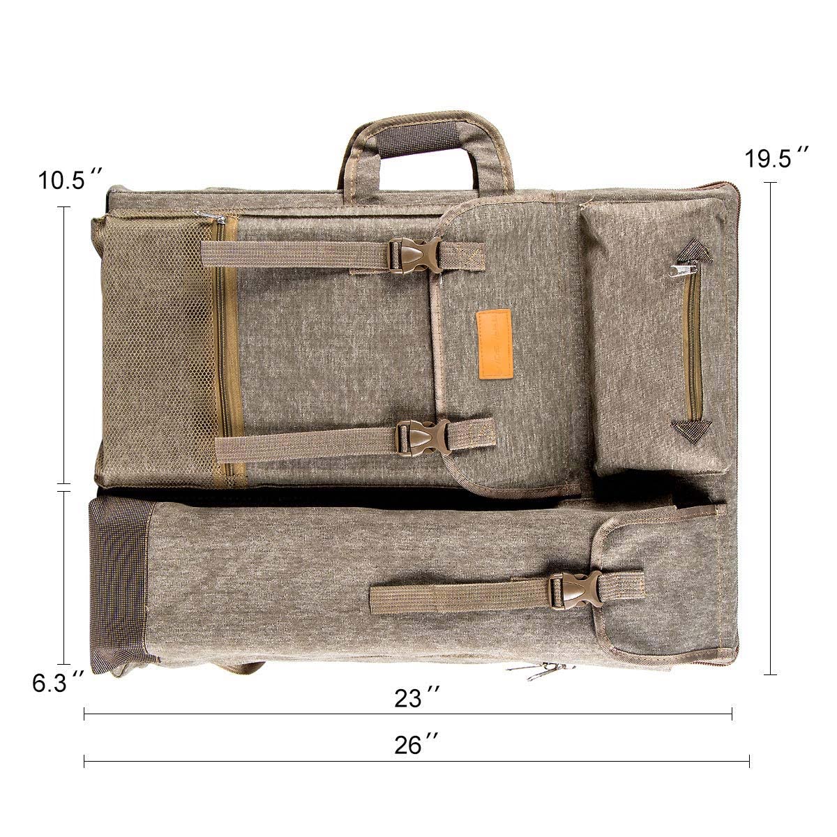 TRANSON Art Portfolio Case Artist Backpack Canvas Bag Large 26” x 19.5”