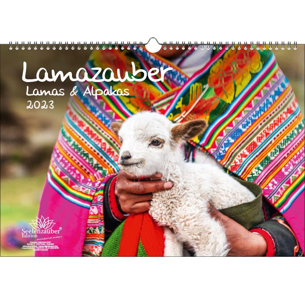 Lamazauber DIN A3 Calendar for 2023 Llama Alpaca Seelenzauber