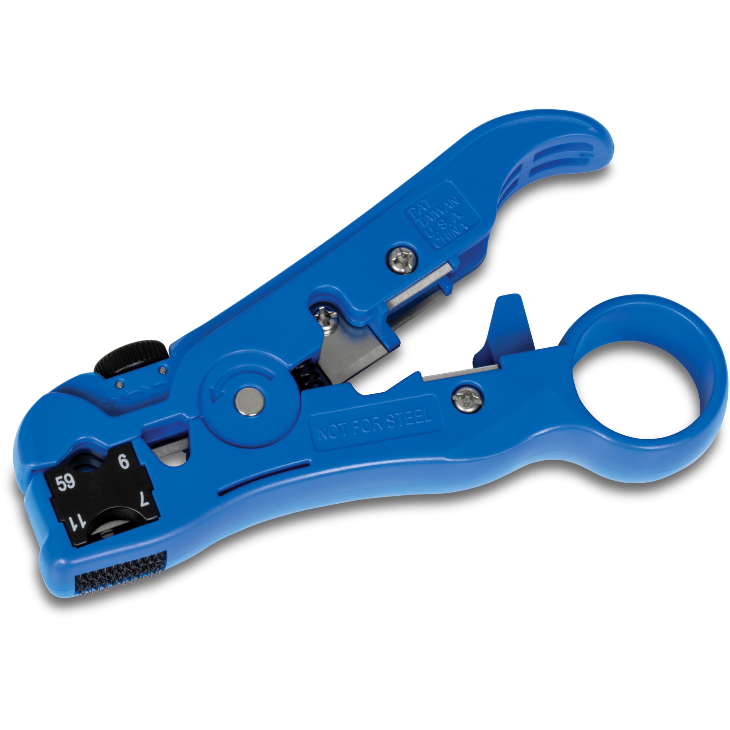 TRENDnet, CT70 Stripping Tool for RG59/6/11/7 Coaxial and Ethernet Blue