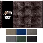 GORILLA GRIP Front Door Mat, 72x24, Indoor Outdoor Ultra Absorbent HydroAbsorb Doormat, Absorbs Up to 2.75 Cups of Water, Stain and Fade Resistant, Rubber Backing Doormats, Captures Dirt, Coffee