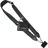 Save the Girls Original Clip and Go Phone Strap Pattern (Classic - Black) - Crossbody Phone Strap Chain with Zipper Wallet Pouch – Phone Lanyard Zippered