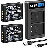 SUGUBU 2-Pack NP-W126/W126S Battery(1600mAh) and LED Dual Charger Compatible with Fujifilm X100V X100VI X100F X-T100 X-T200 X-T1 X-T2 X-T3 X-T10 X-T20 X-T30 II X-S10 X-A5 X-A10 X-E4 X-Pro2 X-Pro3