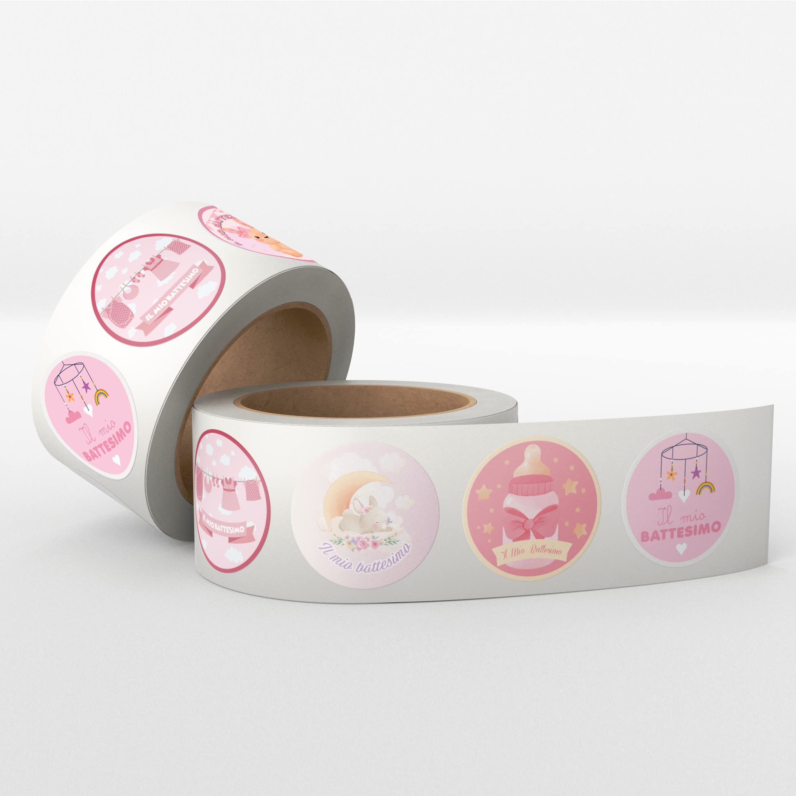 250 Baby Girl Christening Stickers for Wedding Favors – Sticker Sticker Baptism Stickers for Girl with My Baptism Written – Personalised Children's Labels