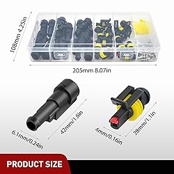 Nilight 120PCS 1 Pin Electrical Connector ‎Plug
