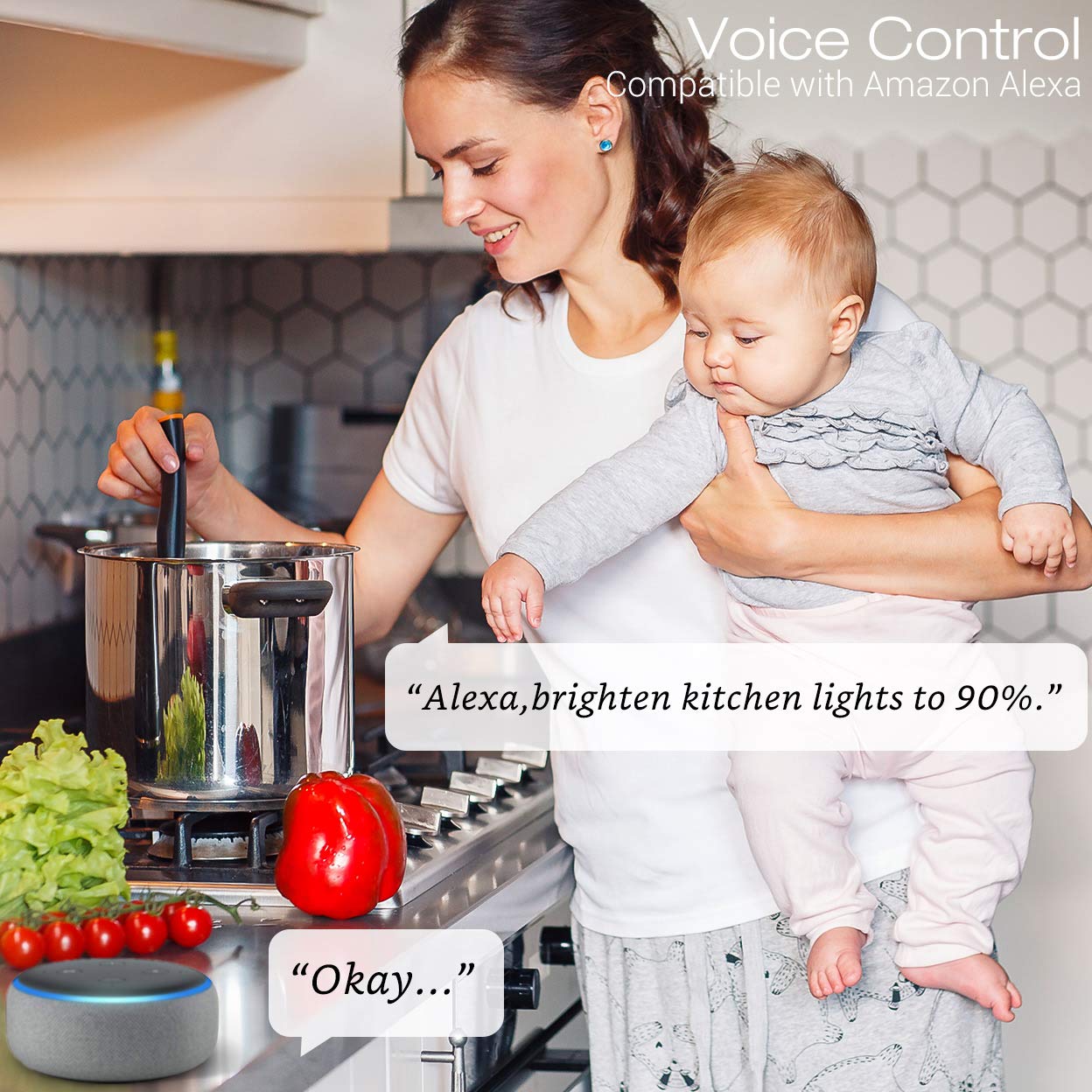 Smart WiFi Light Bulb, Linkind 9W LED Bulb, No Hub Required, Compatible with Alexa, A19 E26 800LM Starter Smart Lights, Soft White & Cold White, (2700k-6500k) Dimmable and Tunable