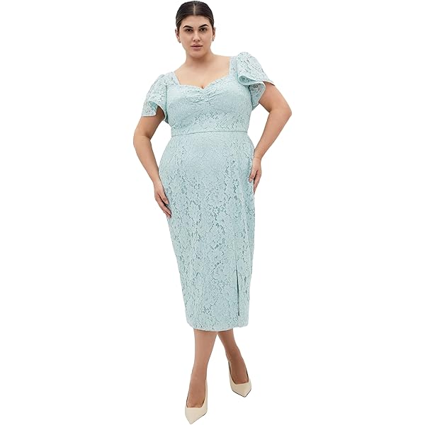 Amazon.com: Xscape Women's Plus Size Midi Long Sleeve Raised Floral Lace  Dress : Clothing, Shoes & Jewelry