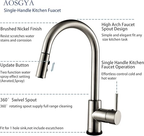 Cupc Certified Lead Free Kitchen Bath Fixtures Aosgya Single