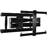 Sanus Premium Full Motion TV Wall Mount for TVs Up to 90" - Brushed Black Finish with FluidMotion Design for Smooth Extension