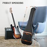 CAHAYA Electric Guitar Dust Cover Bag No Padding Front Pocket Backpack Carry view 6