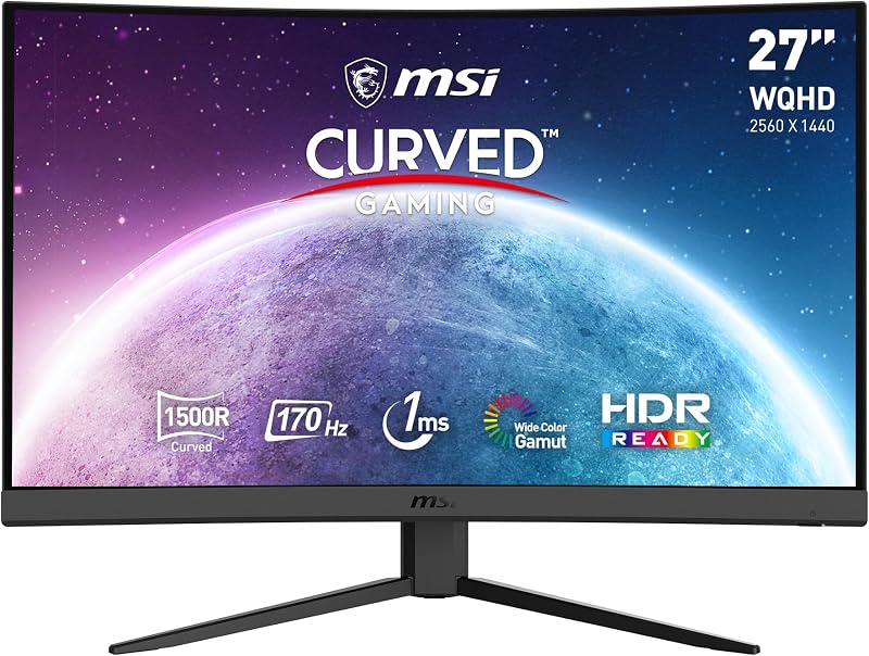 MSI G27CQ4 E2 27 inch Curved QHD Gaming Monitor