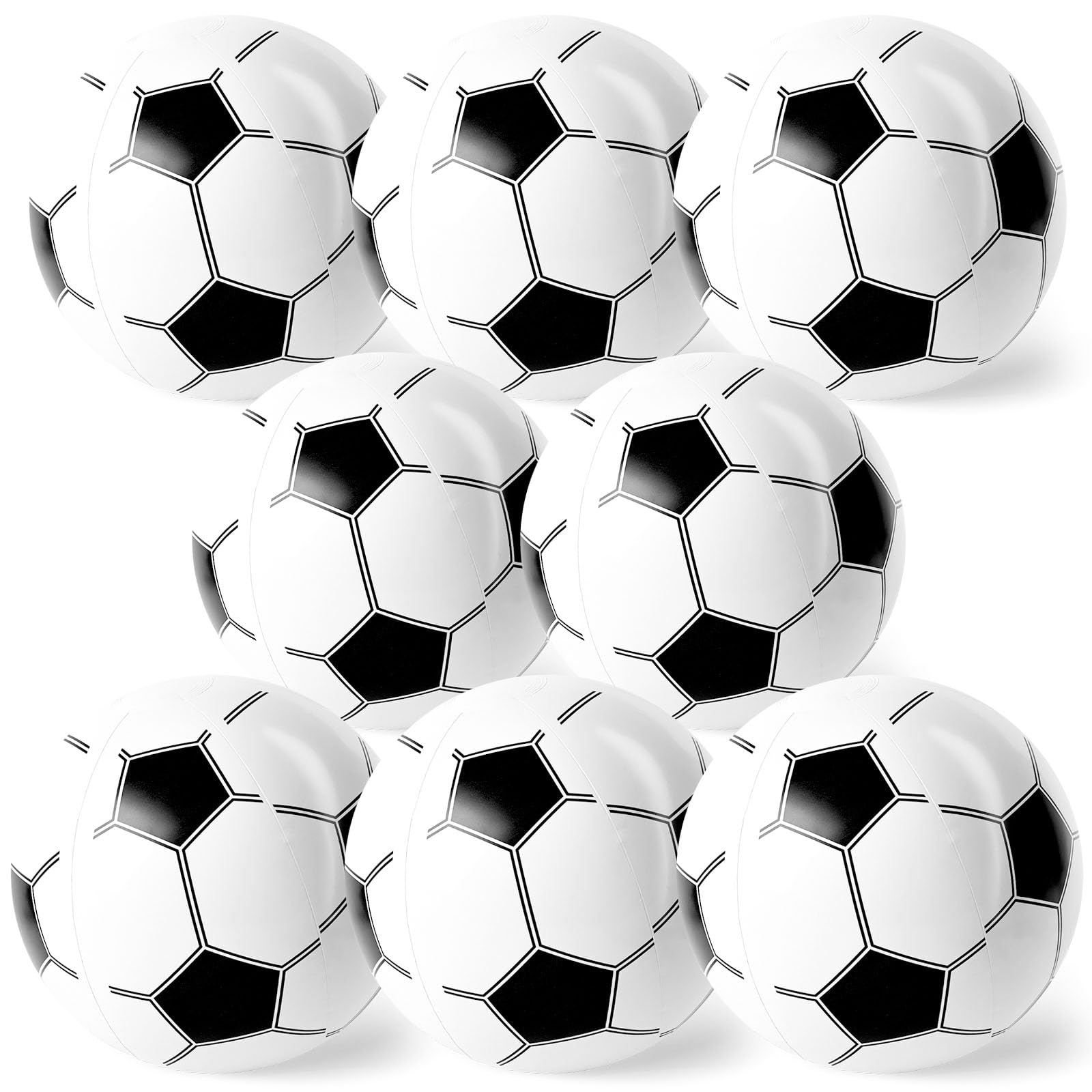 Photo 1 of Shindel 8PCS Inflatable Soccer Balls, 12 Inch Beach Ball Bulk, for Pool Beach Toy