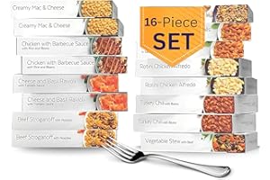 HMR Entrees Meals 16-Pack Variety | Low Calorie Premade Microwave Meals for Weight Loss | Ready to Eat Dinner | Includes Mac & Cheese, Beef Stroganoff, Turkey Chili, Chicken Alfredo & More