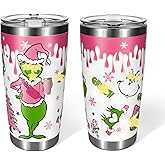 BAISHIDA 20 oz Christmas Tumbler with Straw, Cup for Christmas Gift Coffee Cup Travel Tumbler