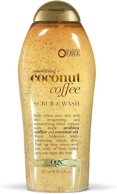 OGX Coconut Coffee Body Scrub 19.5 fl oz Exfoliating Bath Wash