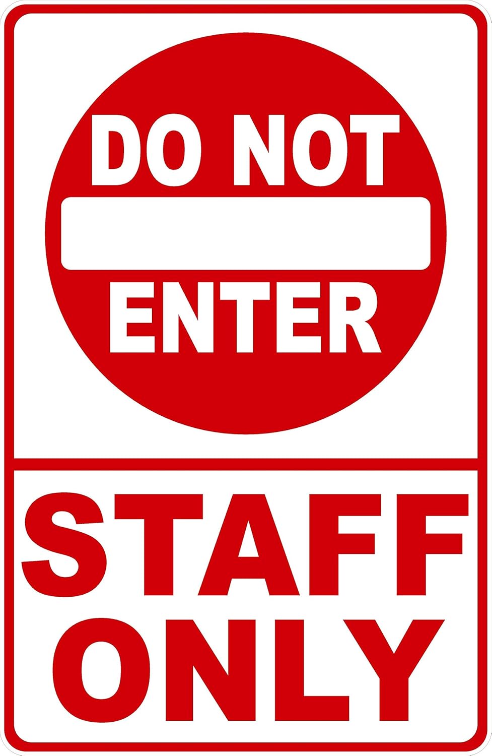 Gut Wasserwaid De Store Signs Displays Business Industrial 18x24 Metal Employees Entrance Employee Members Do Not Enter Staff Only Sign