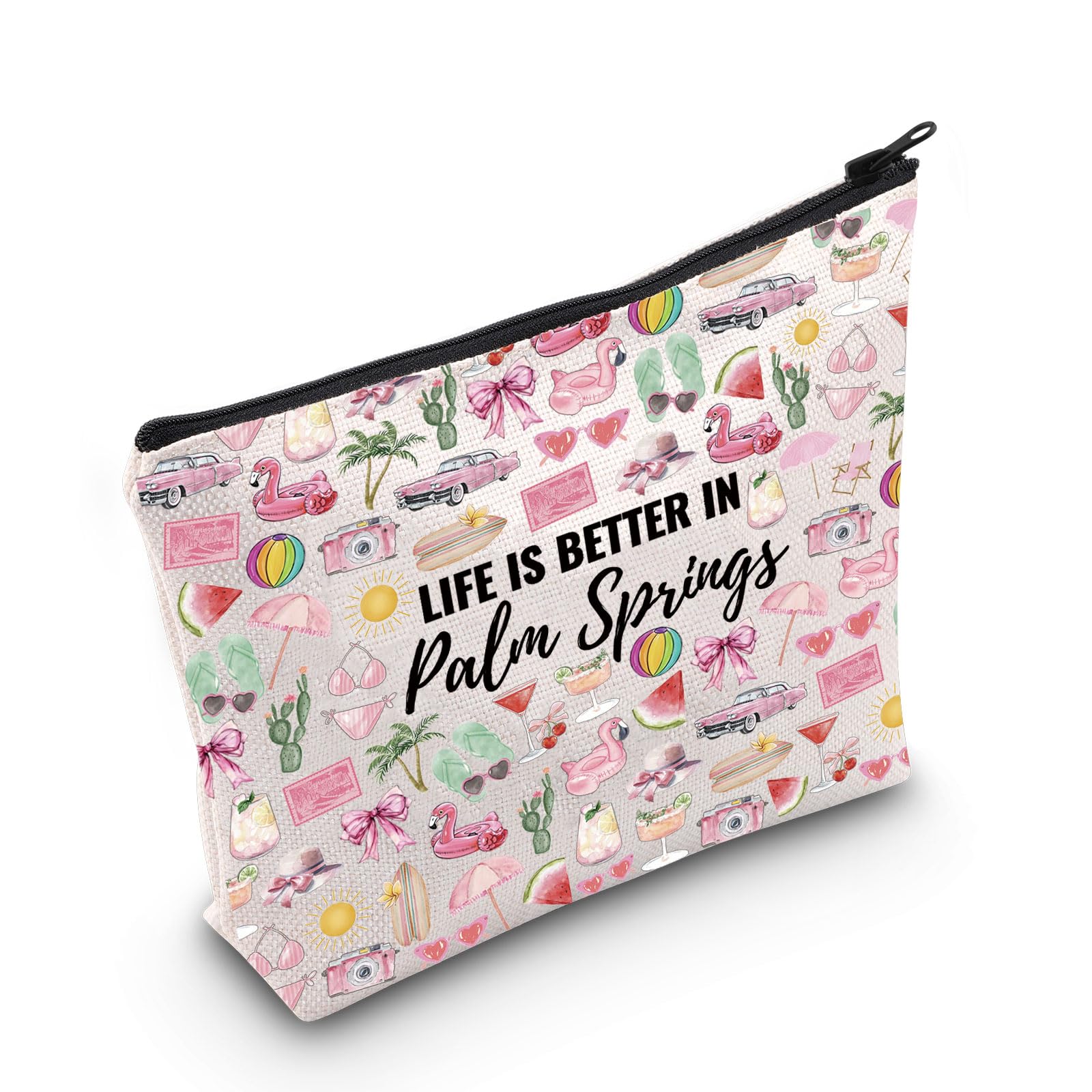Palm Springs Gifts for Women Palm Springs Party Gift Life is Better in Palm Springs Travel Gift Makeup Bag (in Palm Springs Bag EU)