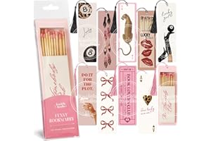 Kaciola Studio 10 PCS Sassy Bookmarks, Funny Bookmarks for Women, Double Sided Lucky Booklover Gifts, Cute Gifts for Romance Reader Friends Girls