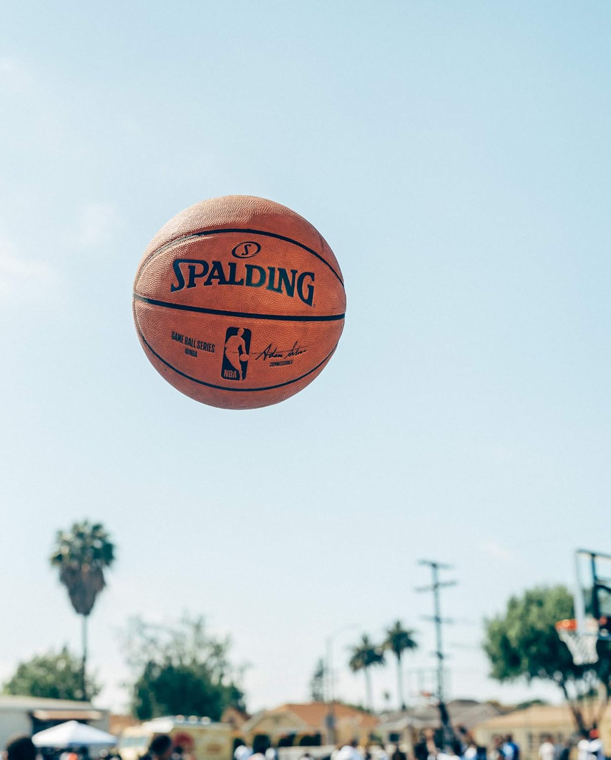 Spalding NBA Replica Indoor/Outdoor Game Ball, Orange, Size 7/29.5 Inch : Sports & Outdoors