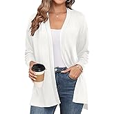 Colormagic Women's Casual Lightweight Cardigans Open Front Long Sleeve Cardigan Sweaters Loose Fit