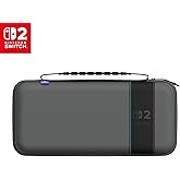 Turtle Beach PlayTrek Travel Case Officially Licensed for Nintendo Switch 2, Nintendo Switch/OLED, Hard Shell Carrying Case, Game Card Case, Cover, Storage, Protection - Charcoal Black