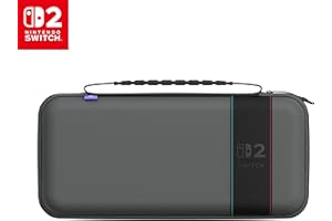 Turtle Beach PlayTrek Travel Case Officially Licensed for Nintendo Switch 2, Nintendo Switch/OLED, Hard Shell Carrying Case, Game Card Case, Cover, Storage, Protection - Charcoal Black