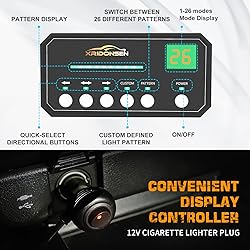 XRIDONSEN Amber Green Emergency Dash Strobe Lights
