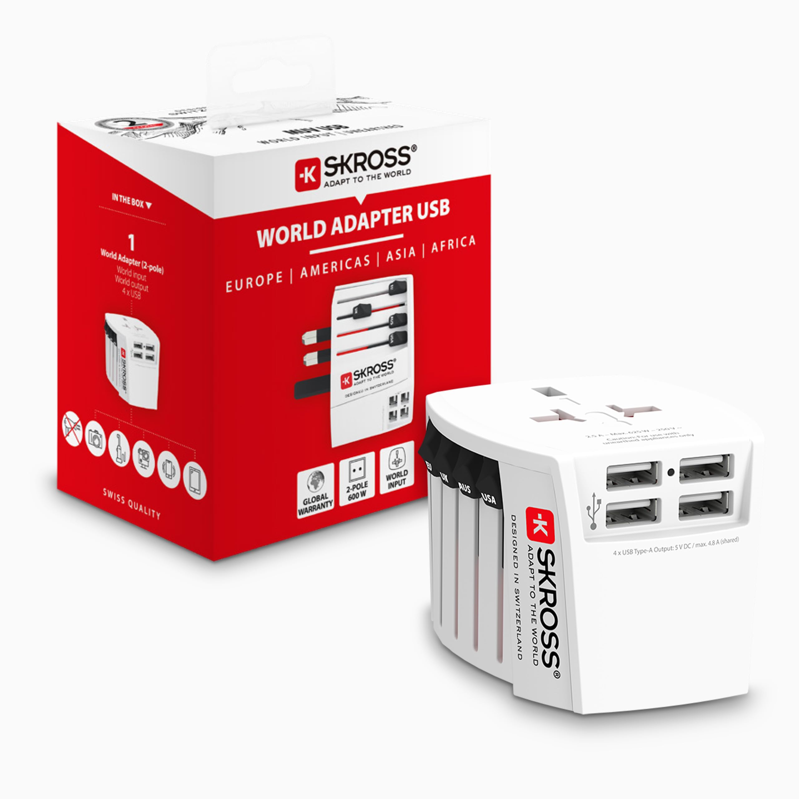 Skross Muv USB (4Xa) Adapter Multicolor One Size