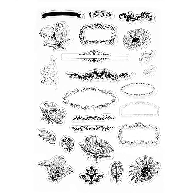 bulingLU Kreative Transparente Silikon-Stempel für DIY Scrapbooking Fotoalbum Dekoration