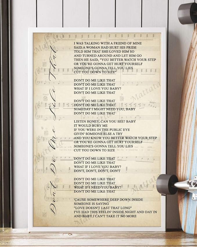 Amazoncom Mattata Decor Gift Dont Do Me Like That Song