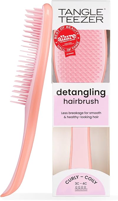 Tangle Teezer Naturally Curly Ultimate Detangler Hairbrush 3C-4C Mango Pink